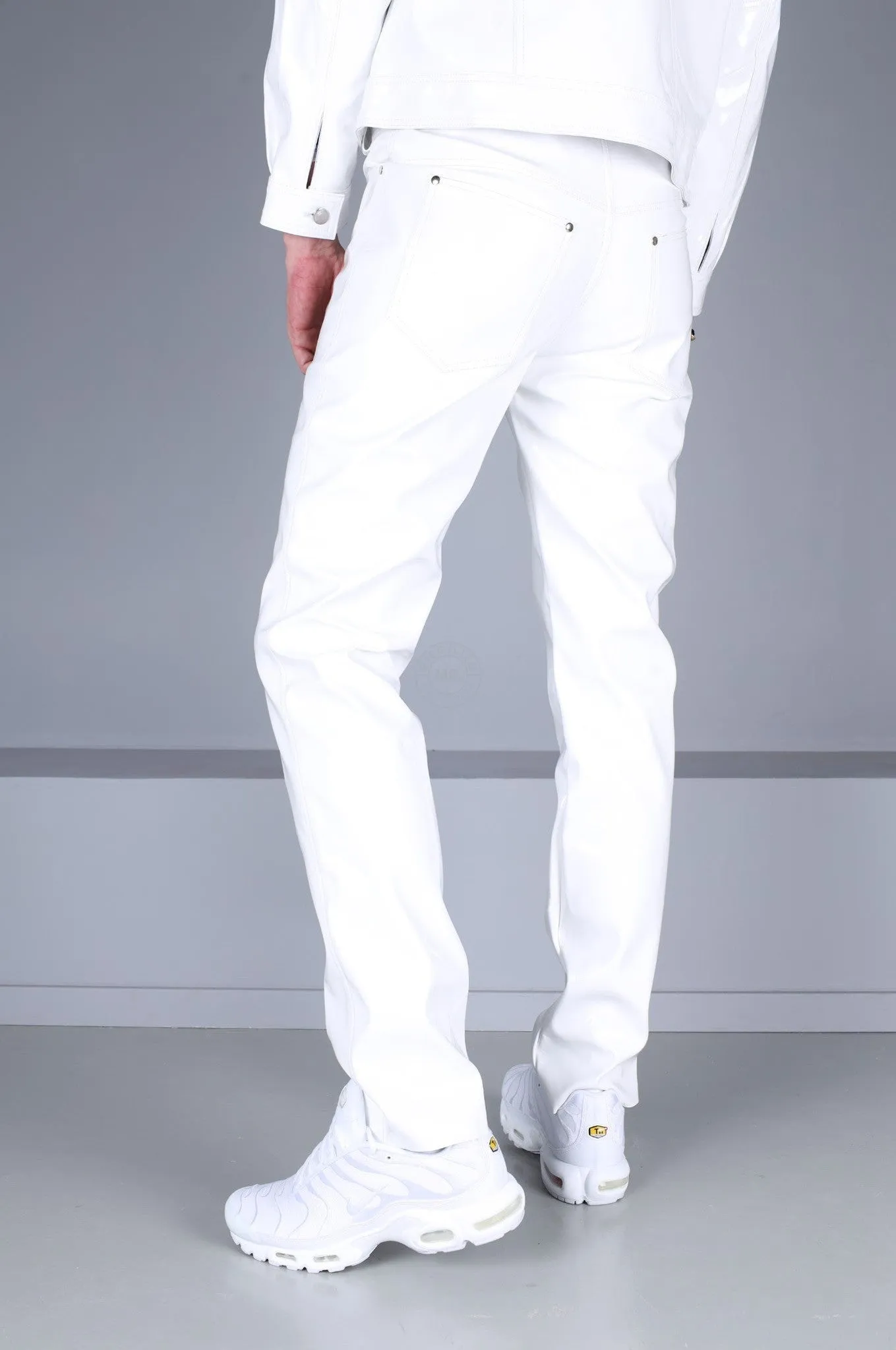 White Heavy PVC Pants