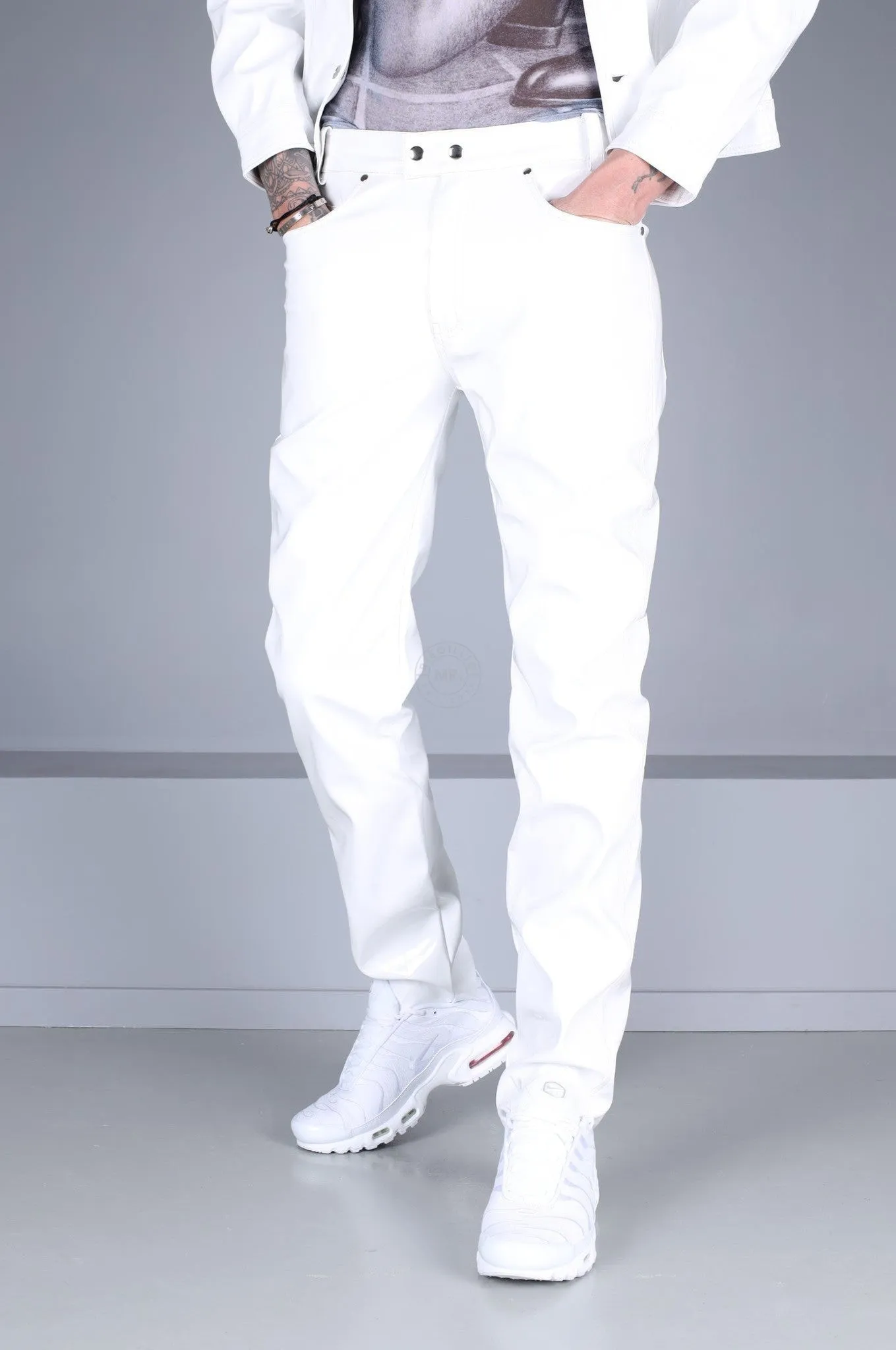 White Heavy PVC Pants