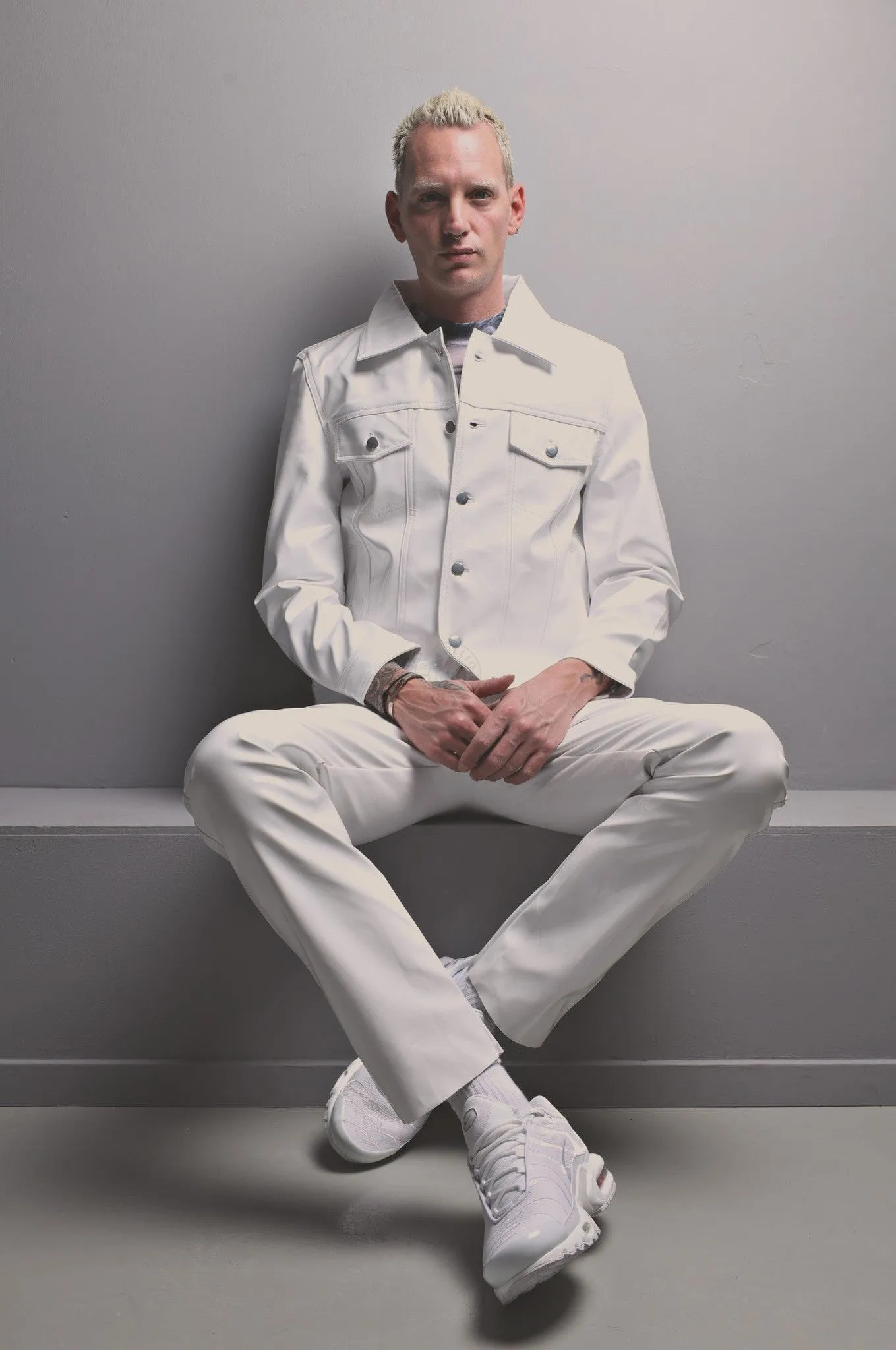 White Heavy PVC Pants