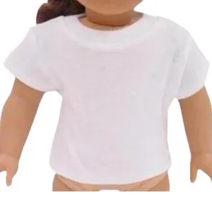 White T-Shirt for 18-inch Dolls