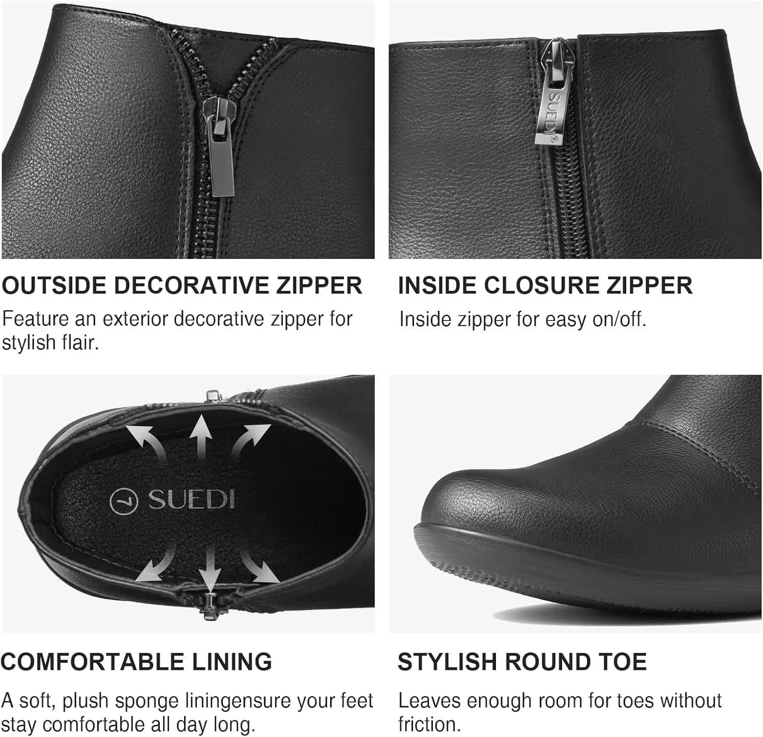 Women's Ankle Boots Flat Booties Ruched Casual Short Boots Arch Support Comfortable Walking Boots for Women