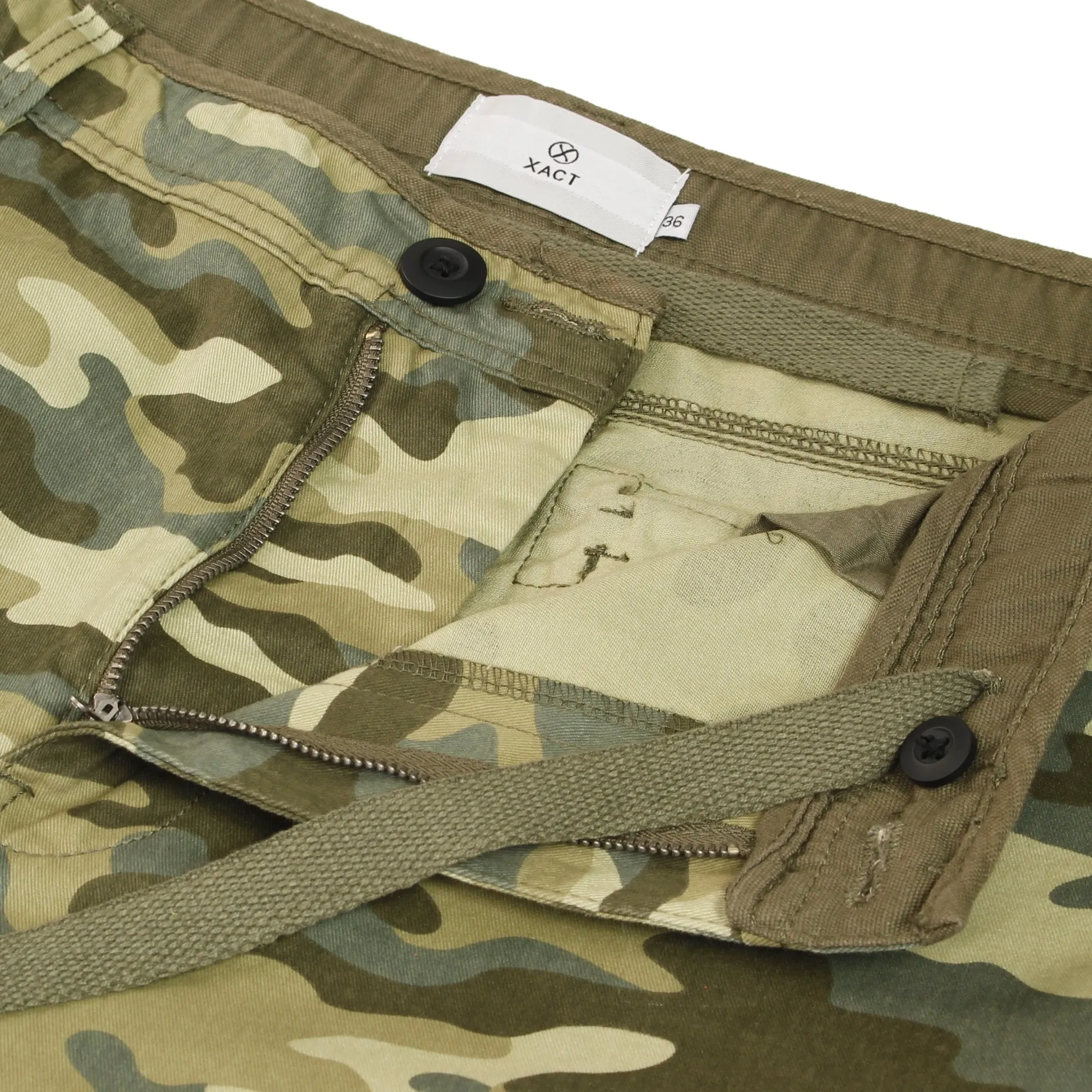 Xact Men's Cotton Twill Cargo Shorts, Regular Fit