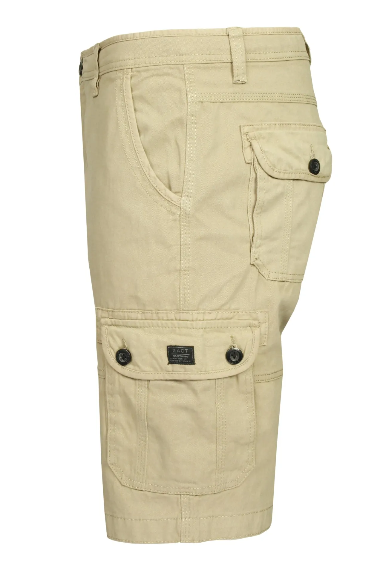 Xact Men's Cotton Twill Cargo Shorts, Regular Fit