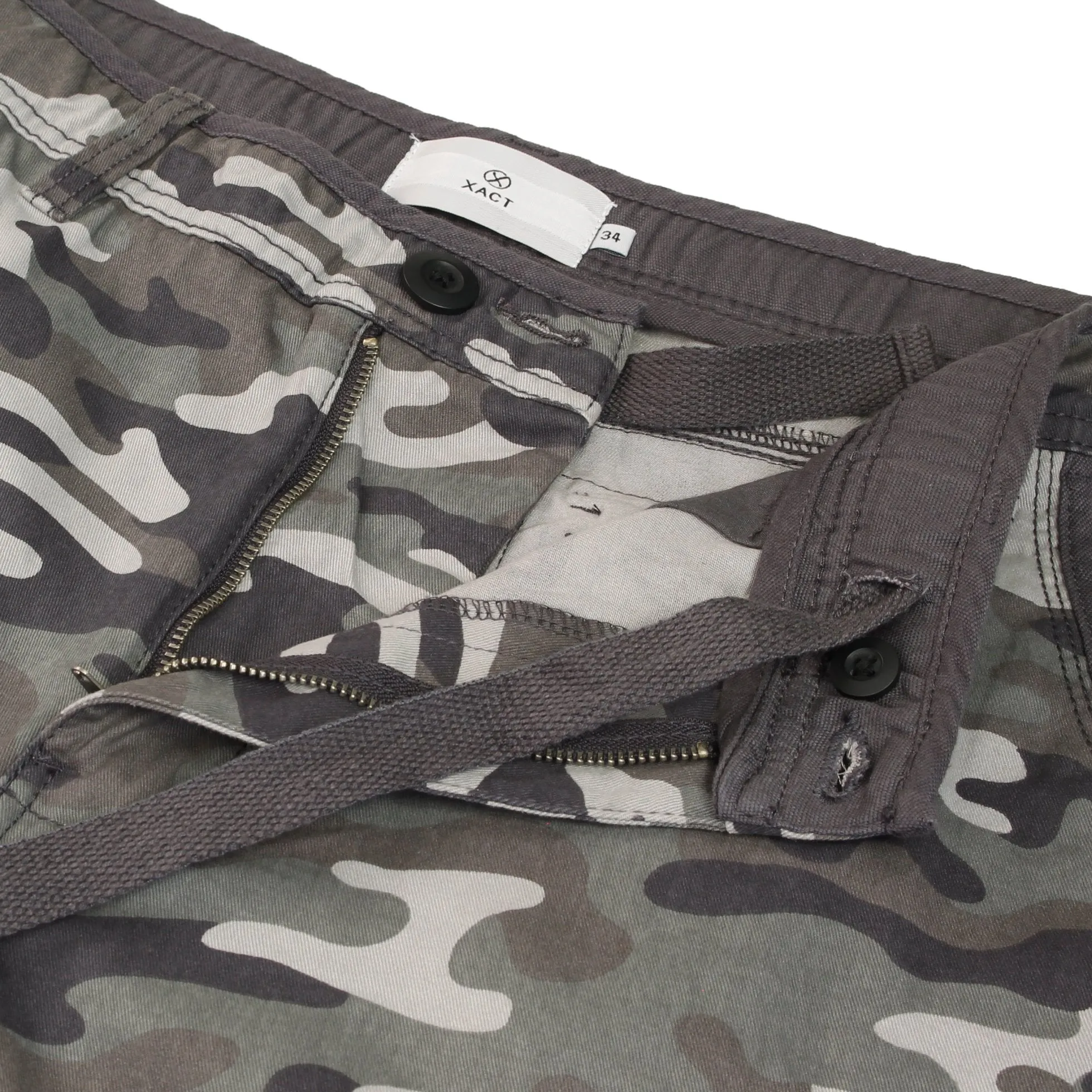 Xact Men's Cotton Twill Cargo Shorts, Regular Fit
