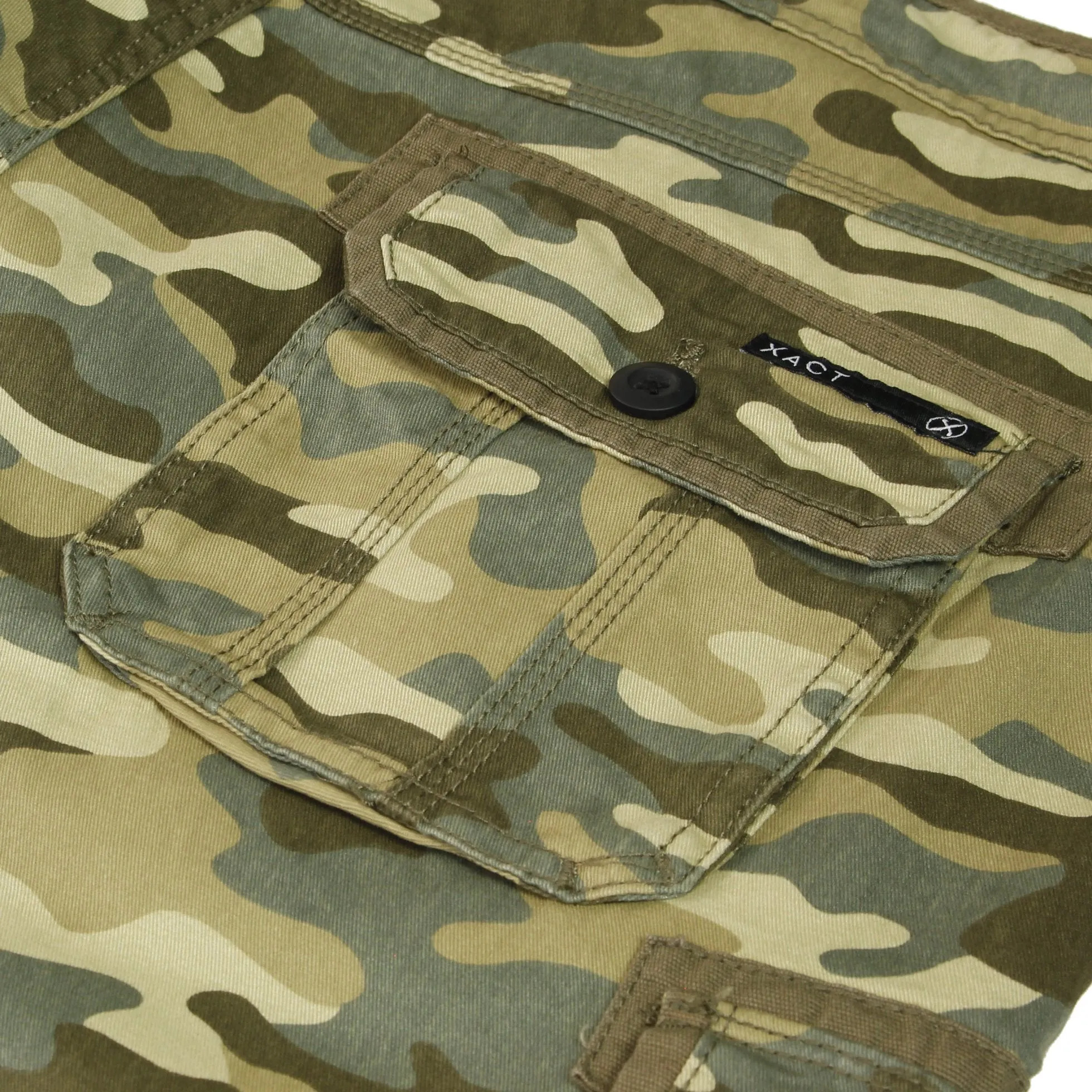 Xact Men's Cotton Twill Cargo Shorts, Regular Fit