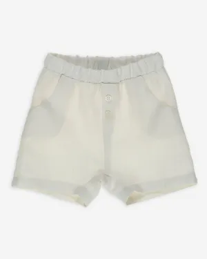 Yell-Oh Ecru Linen Bermuda Shorts